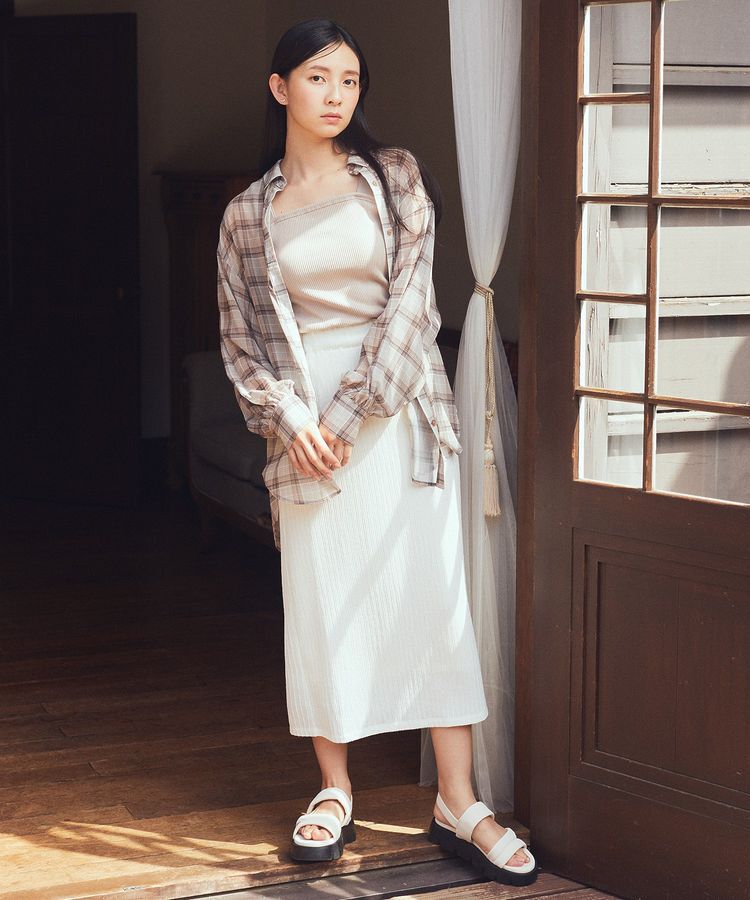 earth music&ecology「シアーチェックシャツ」|シャツ・ブラウス|