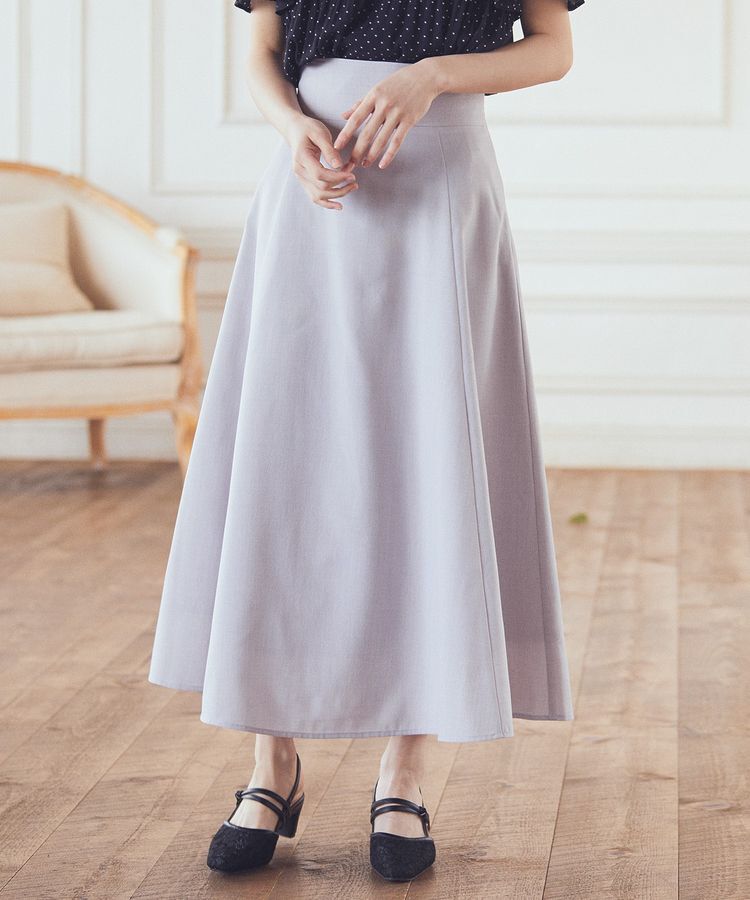 earth music&ecology「シアーバックレースアップフレアスカート」|フレア|