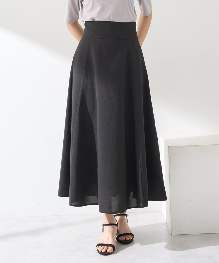 earth music&ecology「シアーバックレースアップフレアスカート」|フレア|