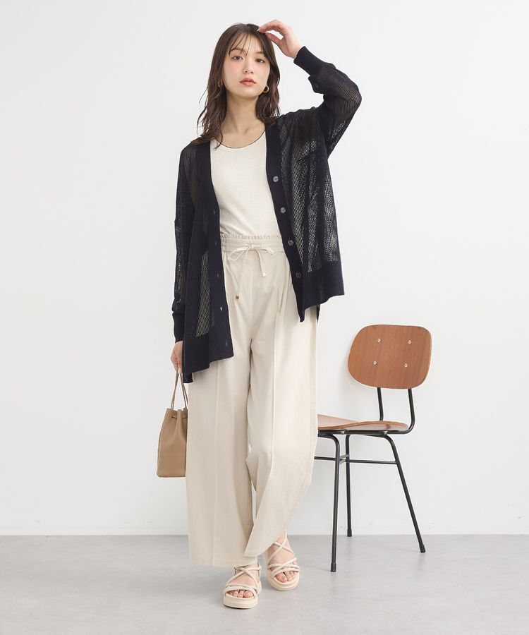 earth music&ecology「メッシュルーズカーディガン」|カーディガン|