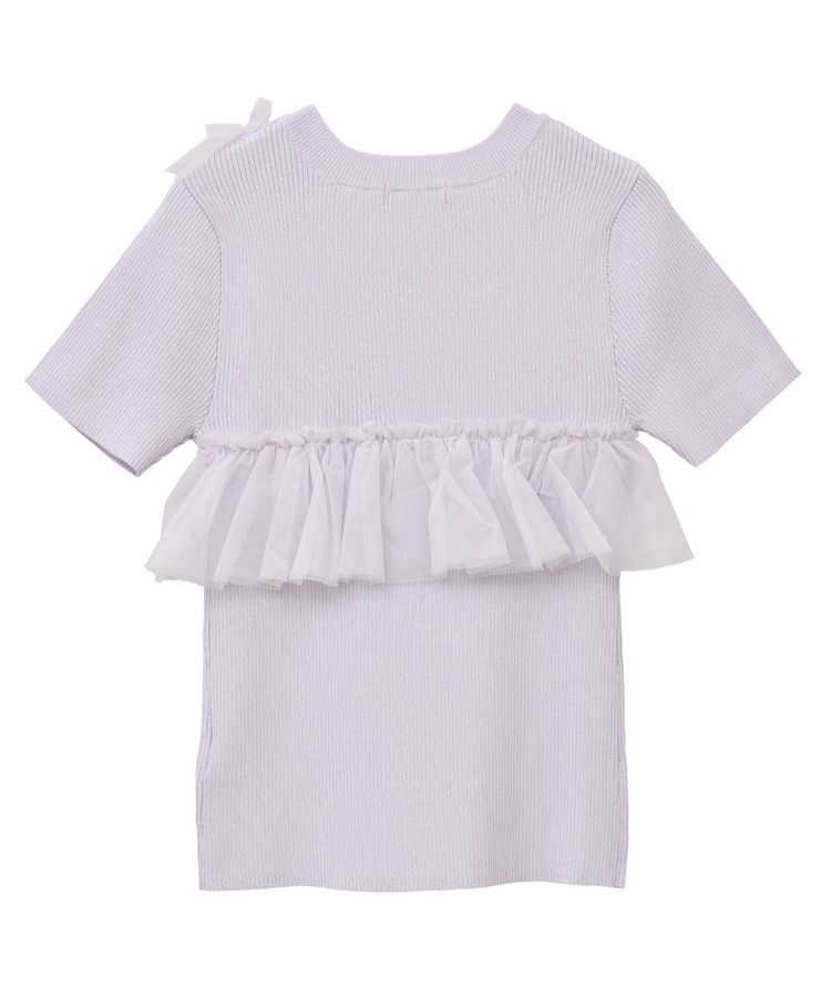 earth music&ecology「アシメチュールフリルニットプルオーバー」|ニット・セーター|