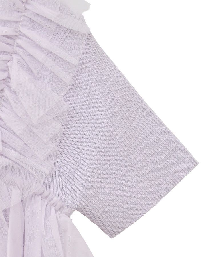 earth music&ecology「アシメチュールフリルニットプルオーバー」|ニット・セーター|