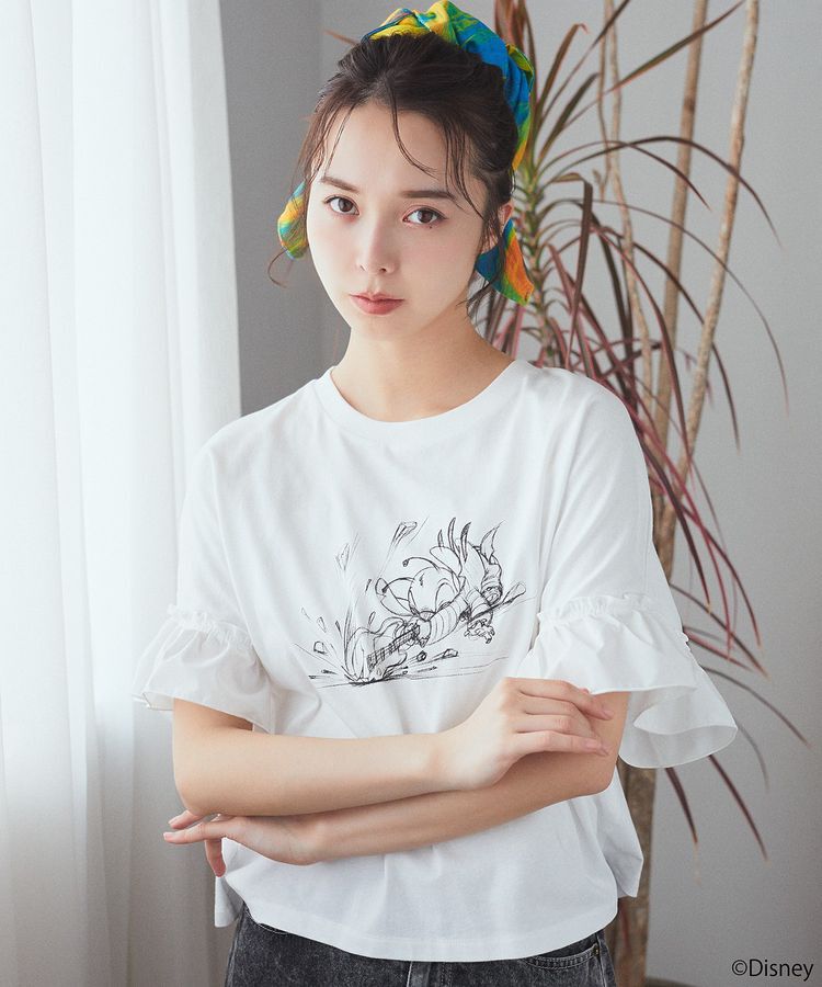 earth music&ecology「スティッチ/フリルドッキングTEE」|Tシャツ・カットソー|