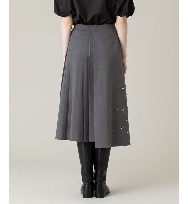 LOULOU WILLOUGHBY「【LOULOU WILLOUGHBY】ビジューアシメスカート」|スカート|