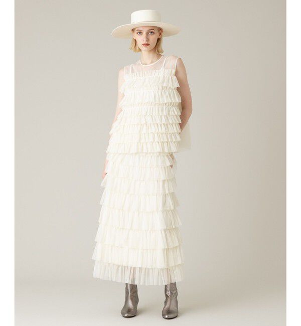 LOULOU WILLOUGHBY「【LOULOU WILLOUGHBY】ティアードチュールスカート」|スカート|