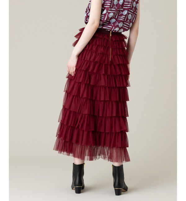 LOULOU WILLOUGHBY「【LOULOU WILLOUGHBY】ティアードチュールスカート」|スカート|