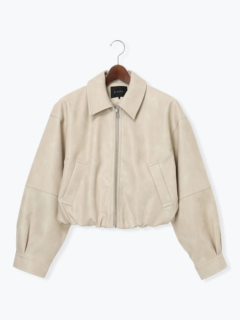 Te chichi「フェイクレザークロップドブルゾン」|ブルゾン・スタジャン|