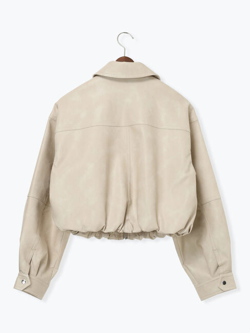 Te chichi「フェイクレザークロップドブルゾン」|ブルゾン・スタジャン|