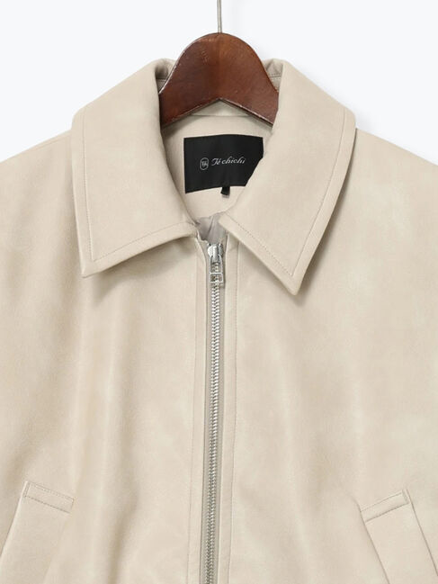 Te chichi「フェイクレザークロップドブルゾン」|ブルゾン・スタジャン|