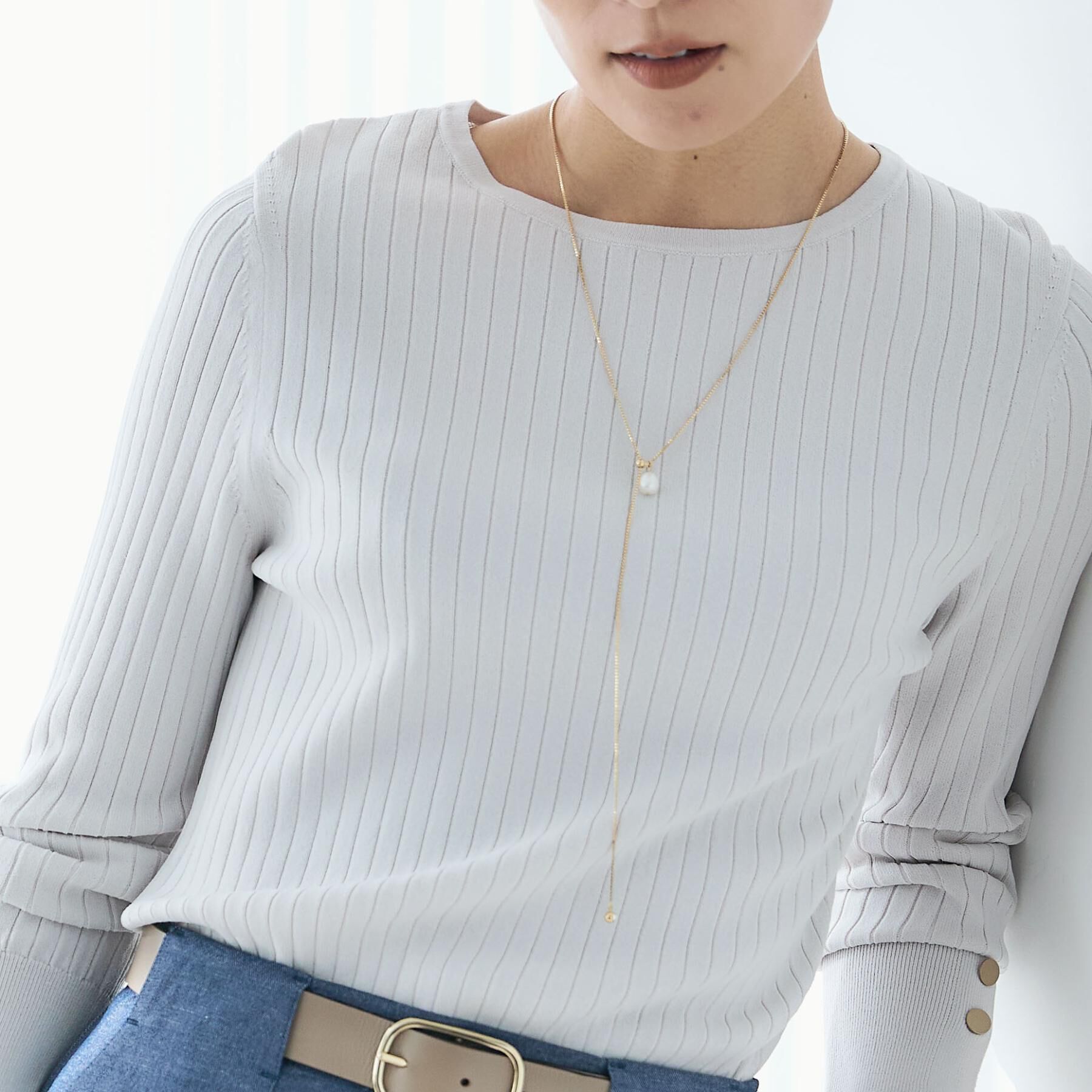 UNTITLED「Yラインネックレス」|ネックレス|ゴールド(007)