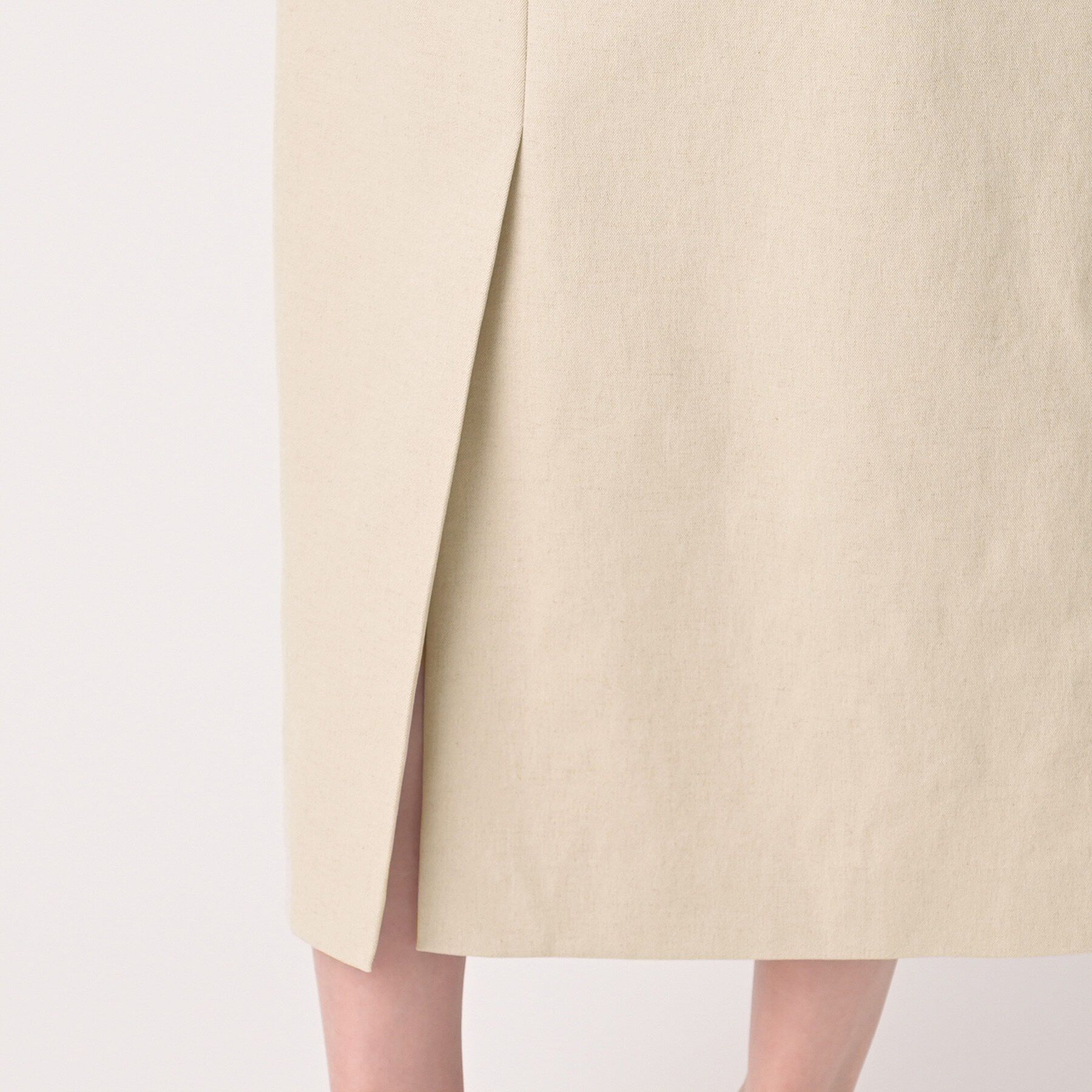 UNTITLED「【洗える/後ろウエストゴム】オックスアイラインスカート」|スカート|