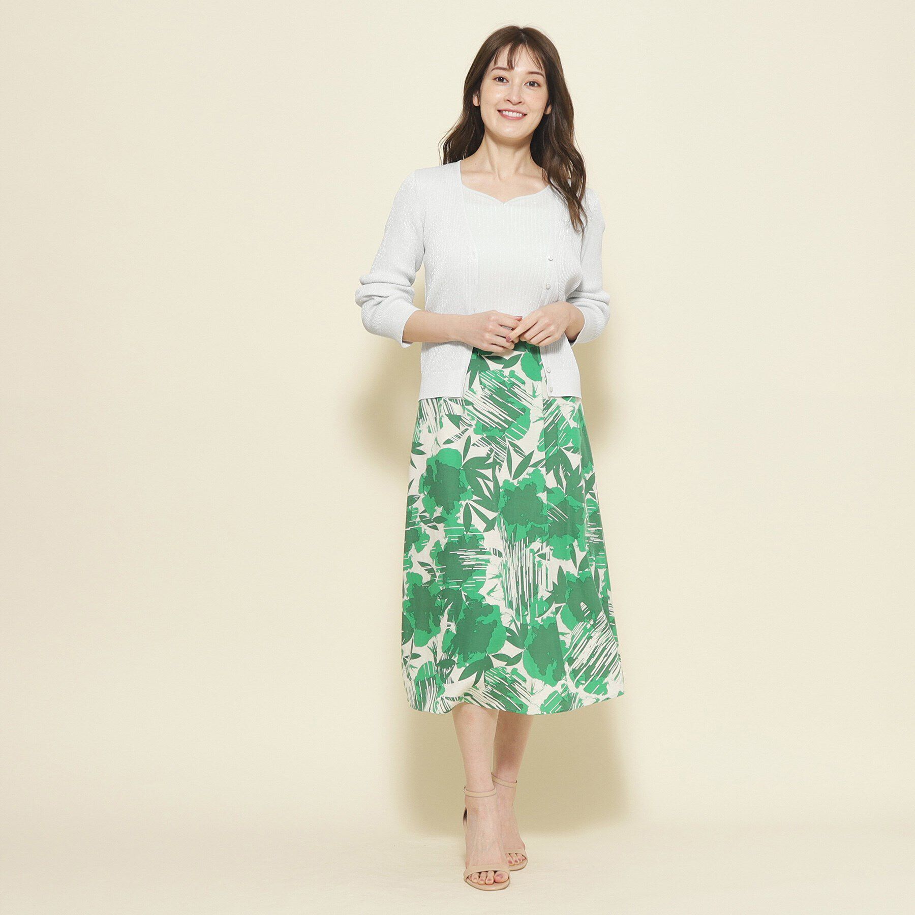 COUP DE CHANCE「【洗える／日本製／ラメ】Vネックリブカーディガン」|カーディガン|