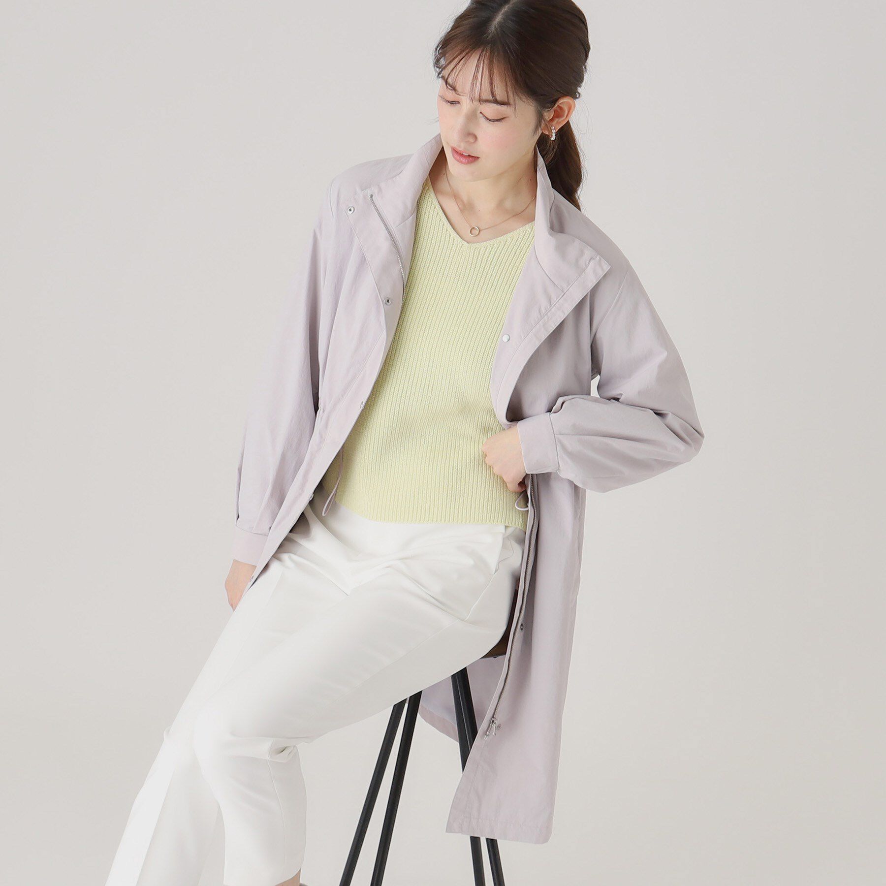 COUP DE CHANCE「【洗える/撥水加工】モッズコート」|ミリタリー・モッズコート|ライトグレー(011