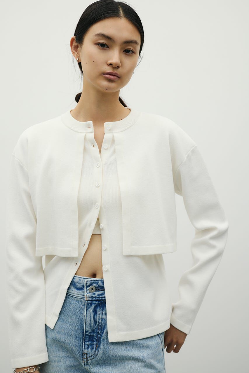 STYLEMIXER「レイヤードニットカーデ」|カーディガン|