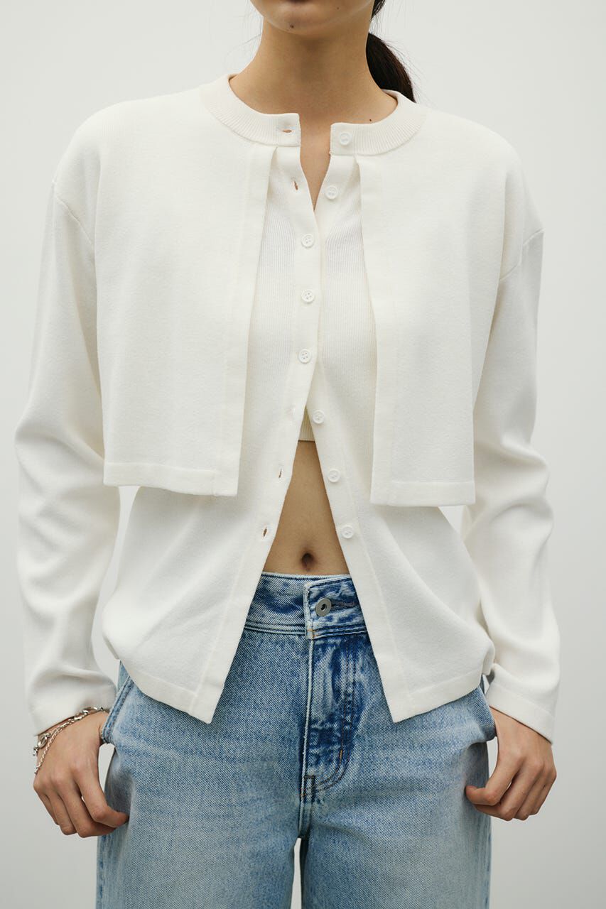 STYLEMIXER「レイヤードニットカーデ」|カーディガン|