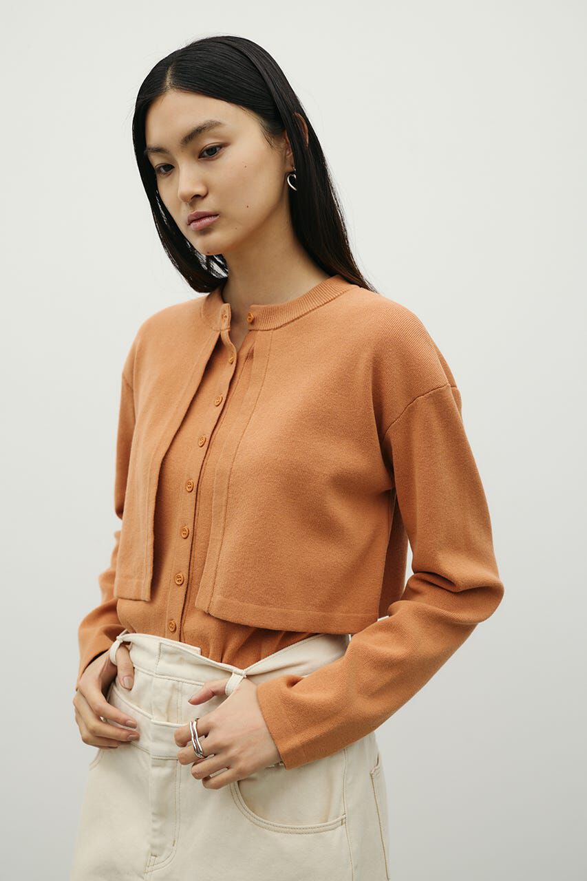 STYLEMIXER「レイヤードニットカーデ」|カーディガン|