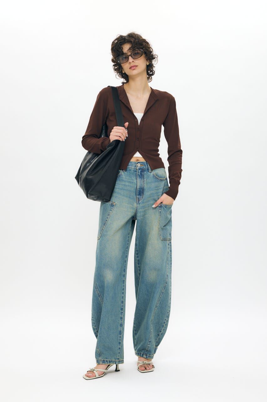 MOUSSY「NARROWED HEM コクーンストレート」|デニム|