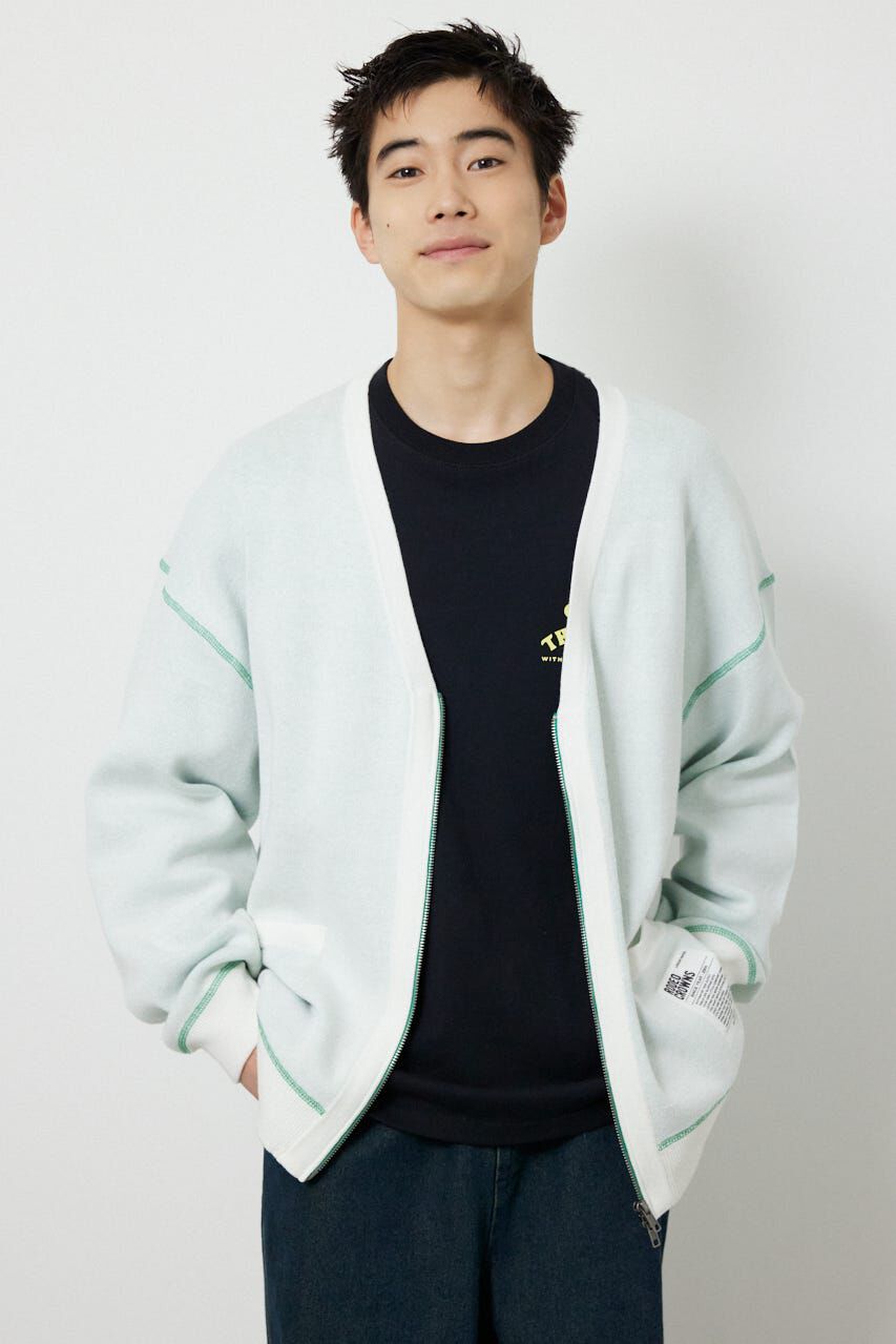 RODEO CROWNS「スウェットライクZIPカーディガン」|カーディガン|O/WHT1