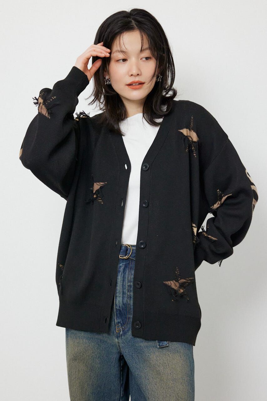 RODEO CROWNS「スター柄ニットカーディガン」|カーディガン|