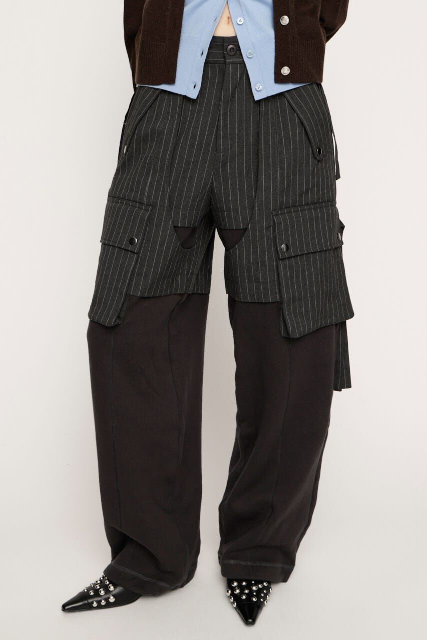 SLY「KNIT DOCKING CARGO パンツ」|その他|M/GRY7