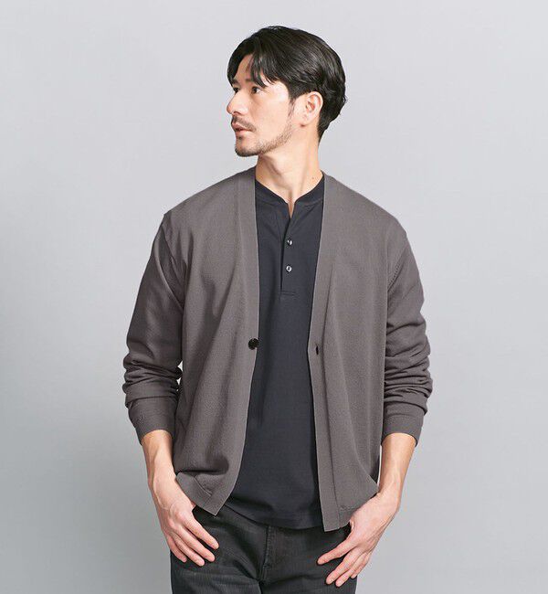 BEAUTY&YOUTH UNITED ARROWS「【WEB限定 WARDROBE SMART】KOUKIN ハイゲージ ニット カーディガン【抗菌・防臭】」|カーディガン|MD.GRAY