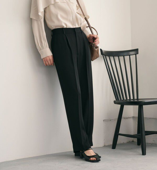BEAUTY&YOUTH UNITED ARROWS「【WEB限定 Wardrobe DAILY MINIMAL】ダブルクロス テーパードパンツ ウォッシャブル」|スラックス|