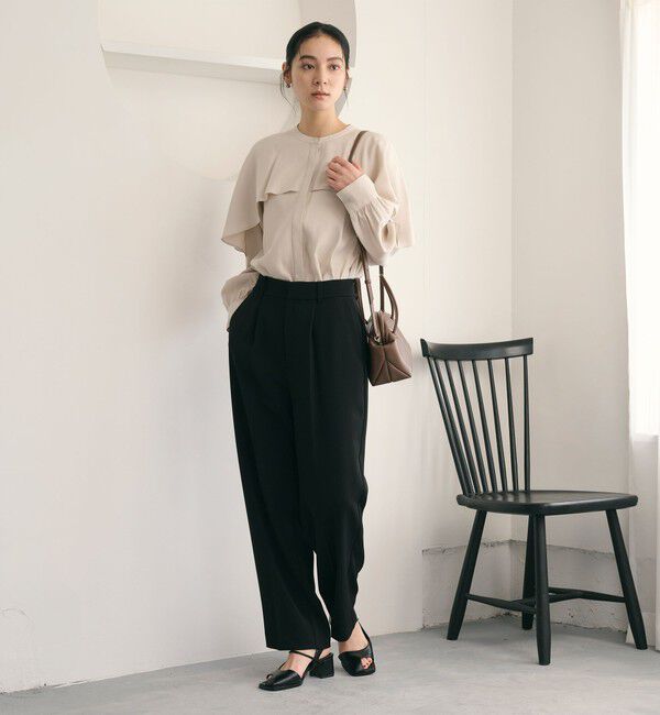 BEAUTY&YOUTH UNITED ARROWS「【WEB限定 Wardrobe DAILY MINIMAL】ダブルクロス テーパードパンツ ウォッシャブル」|スラックス|