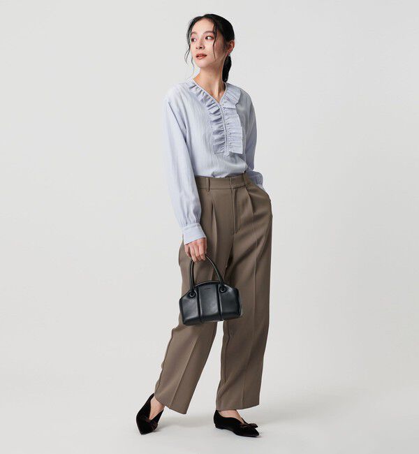 BEAUTY&YOUTH UNITED ARROWS「【WEB限定 Wardrobe DAILY MINIMAL】ダブルクロス テーパードパンツ ウォッシャブル」|スラックス|