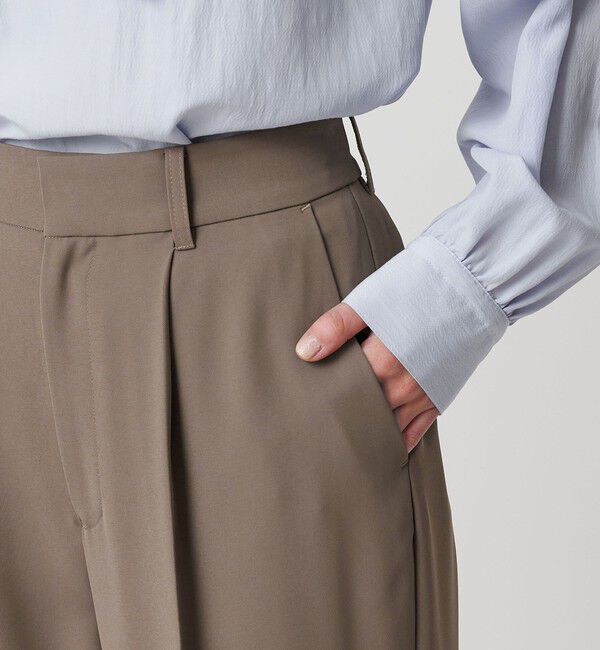 BEAUTY&YOUTH UNITED ARROWS「【WEB限定 Wardrobe DAILY MINIMAL】ダブルクロス テーパードパンツ ウォッシャブル」|スラックス|