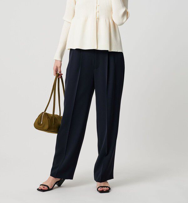 BEAUTY&YOUTH UNITED ARROWS「【WEB限定 Wardrobe DAILY MINIMAL】ダブルクロス テーパードパンツ ウォッシャブル」|スラックス|