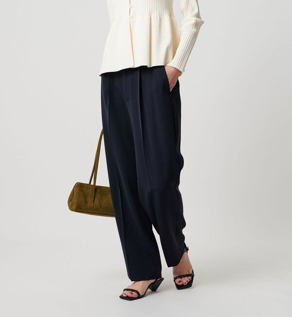 BEAUTY&YOUTH UNITED ARROWS「【WEB限定 Wardrobe DAILY MINIMAL】ダブルクロス テーパードパンツ ウォッシャブル」|スラックス|