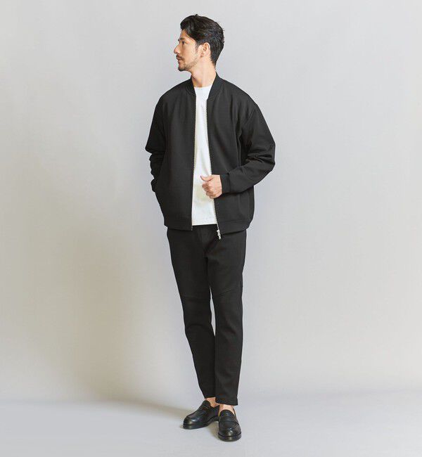 BEAUTY&YOUTH UNITED ARROWS「【WEB限定 WARDROBE SMART】ダブルニット ジップブルゾン/セットアップ対応【抗菌・防臭】」|ブルゾン・スタジャン|