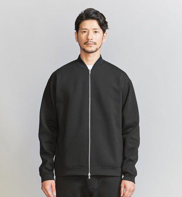 BEAUTY&YOUTH UNITED ARROWS「【WEB限定 WARDROBE SMART】ダブルニット ジップブルゾン/セットアップ対応【抗菌・防臭】」|ブルゾン・スタジャン|