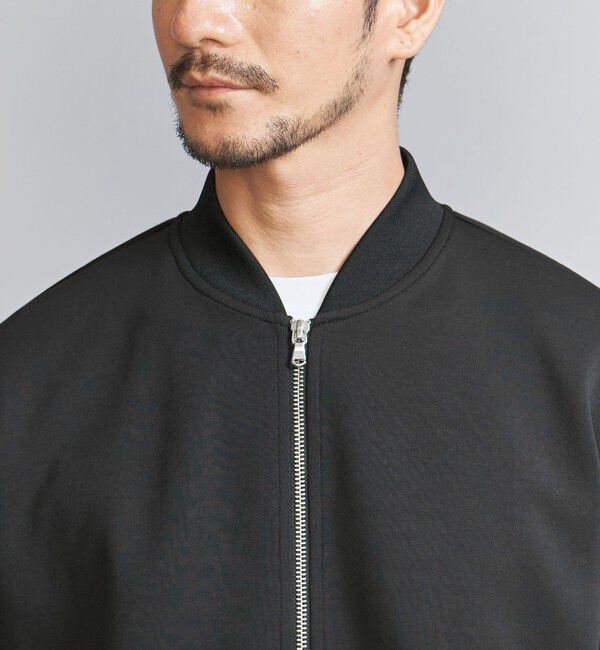 BEAUTY&YOUTH UNITED ARROWS「【WEB限定 WARDROBE SMART】ダブルニット ジップブルゾン/セットアップ対応【抗菌・防臭】」|ブルゾン・スタジャン|
