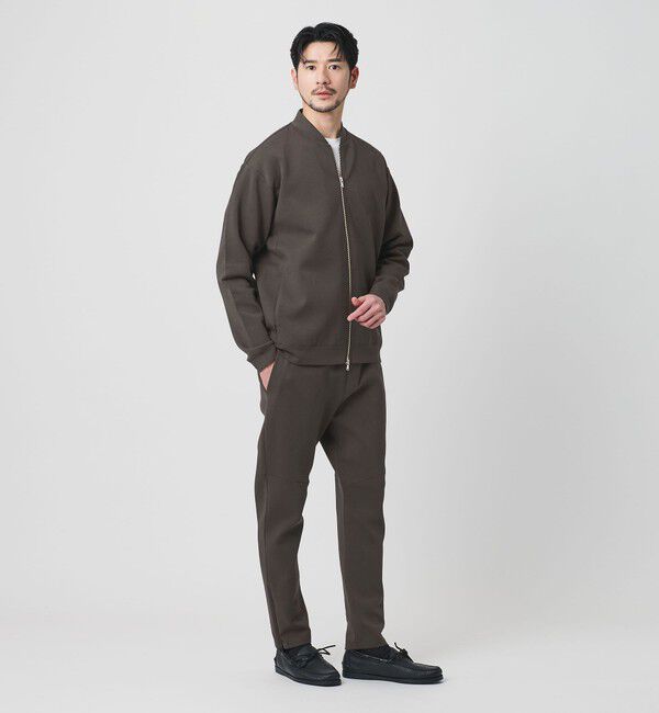 BEAUTY&YOUTH UNITED ARROWS「【WEB限定 WARDROBE SMART】ダブルニット ジップブルゾン/セットアップ対応【抗菌・防臭】」|ブルゾン・スタジャン|