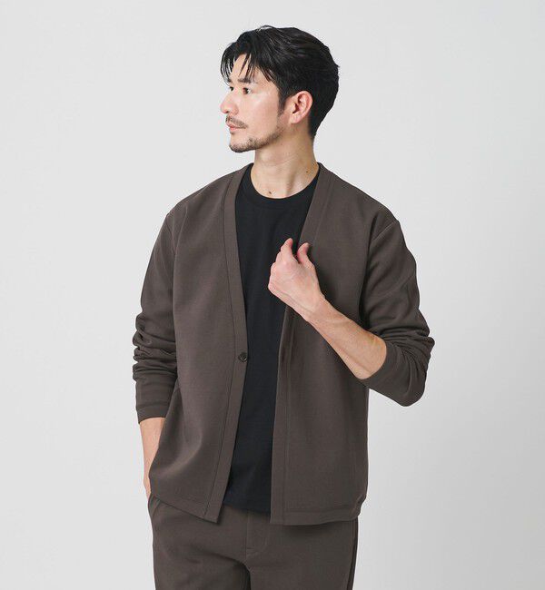 BEAUTY&YOUTH UNITED ARROWS「【WEB限定 WARDROBE SMART】ダブルニット カーディガン/セットアップ対応【抗菌・防臭】」|カーディガン|