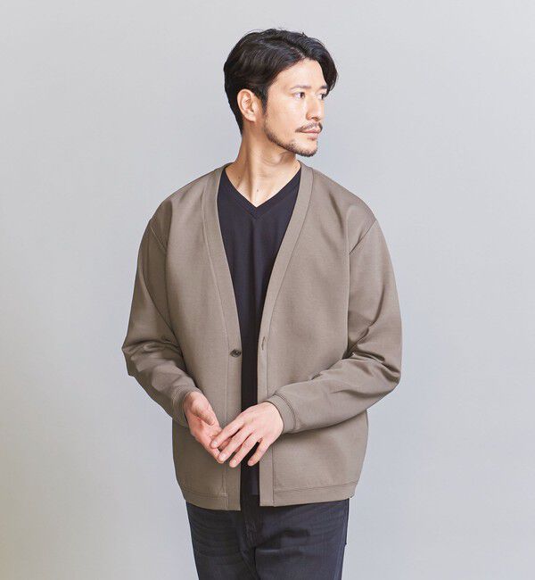 BEAUTY&YOUTH UNITED ARROWS「【WEB限定 WARDROBE SMART】ダブルニット カーディガン/セットアップ対応【抗菌・防臭】」|カーディガン|