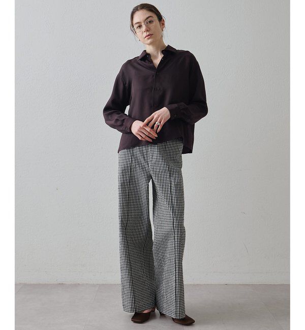 Drawing Numbers「【Drawing Numbers】キュプラロングスリーブシャツ」|シャツ・ブラウス|