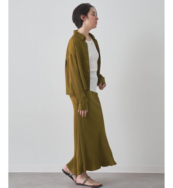 Drawing Numbers「【Drawing Numbers】キュプラロングスリーブシャツ」|シャツ・ブラウス|