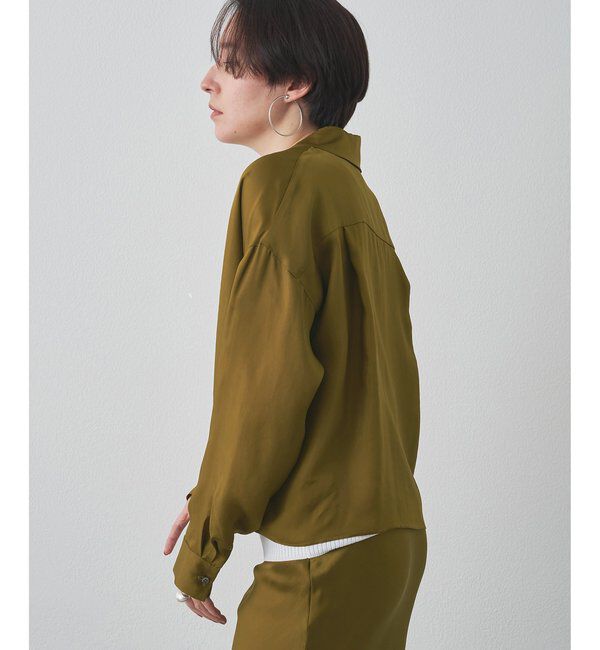 Drawing Numbers「【Drawing Numbers】キュプラロングスリーブシャツ」|シャツ・ブラウス|