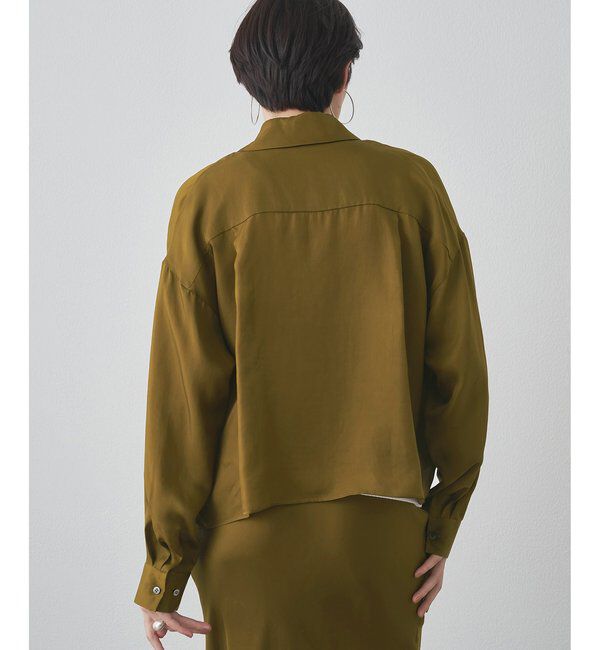 Drawing Numbers「【Drawing Numbers】キュプラロングスリーブシャツ」|シャツ・ブラウス|