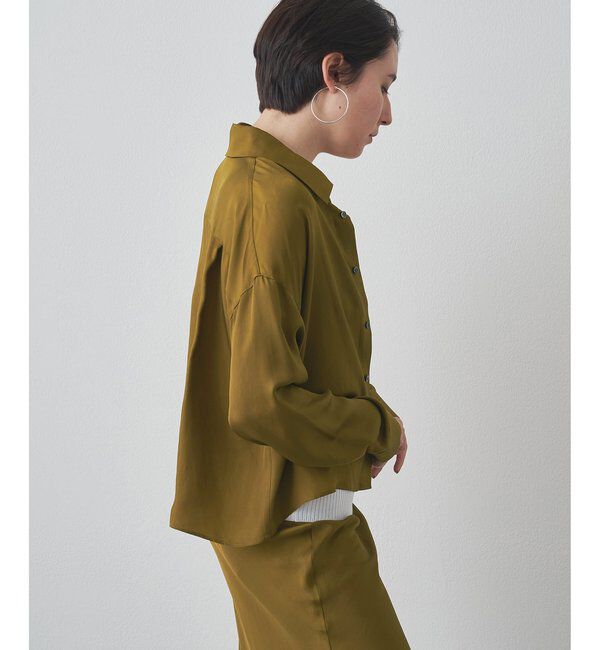 Drawing Numbers「【Drawing Numbers】キュプラロングスリーブシャツ」|シャツ・ブラウス|