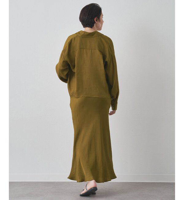 Drawing Numbers「【Drawing Numbers】キュプラロングスリーブシャツ」|シャツ・ブラウス|