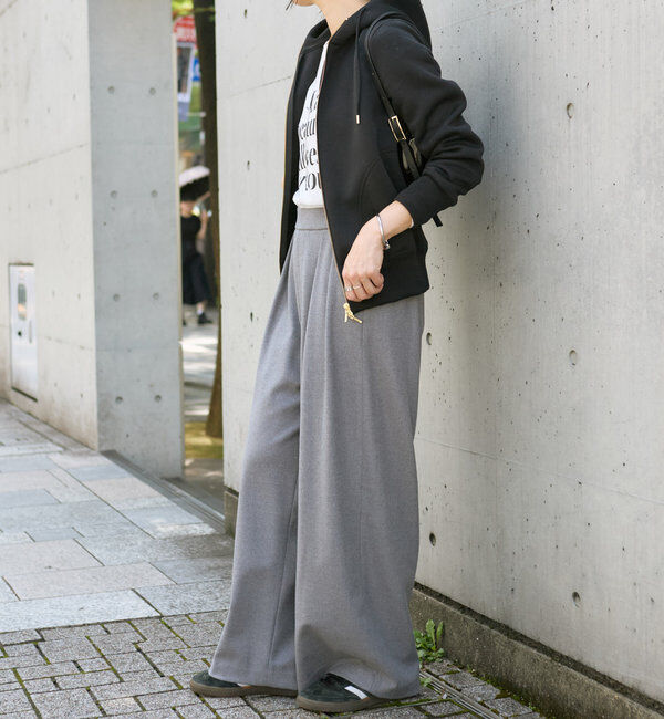  「【WEB限定/キレイめ上品】スポンジダンボールZIPパーカーカットソー」|パーカー|