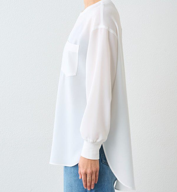  「【さらっと着やすい！/冷房・日焼け対策◎】ジョーゼットポケットブラウス」|シャツ・ブラウス|