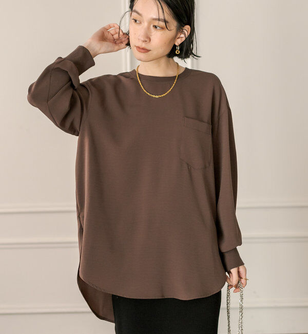  「【さらっと着やすい！/冷房・日焼け対策◎】ジョーゼットポケットブラウス」|シャツ・ブラウス|