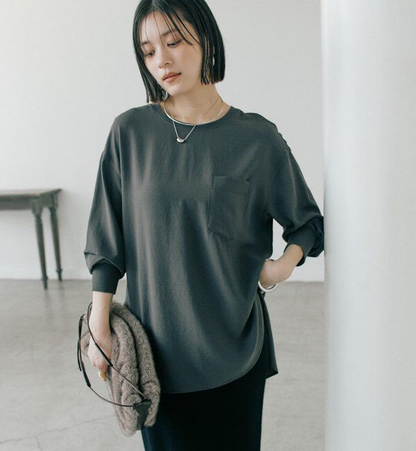  「【さらっと着やすい！/冷房・日焼け対策◎】ジョーゼットポケットブラウス」|シャツ・ブラウス|