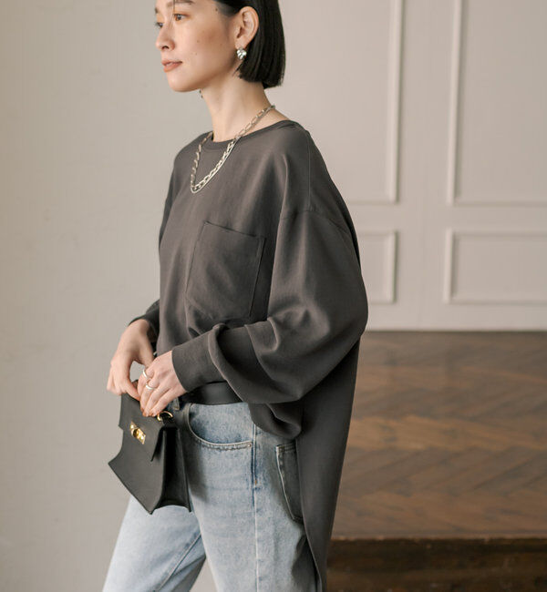  「【さらっと着やすい！/冷房・日焼け対策◎】ジョーゼットポケットブラウス」|シャツ・ブラウス|