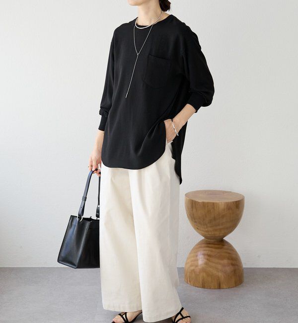  「【さらっと着やすい！/冷房・日焼け対策◎】ジョーゼットポケットブラウス」|シャツ・ブラウス|