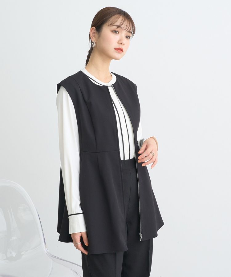 earth music&ecology「ペプラムジップジレ」|ベスト・ジレ|